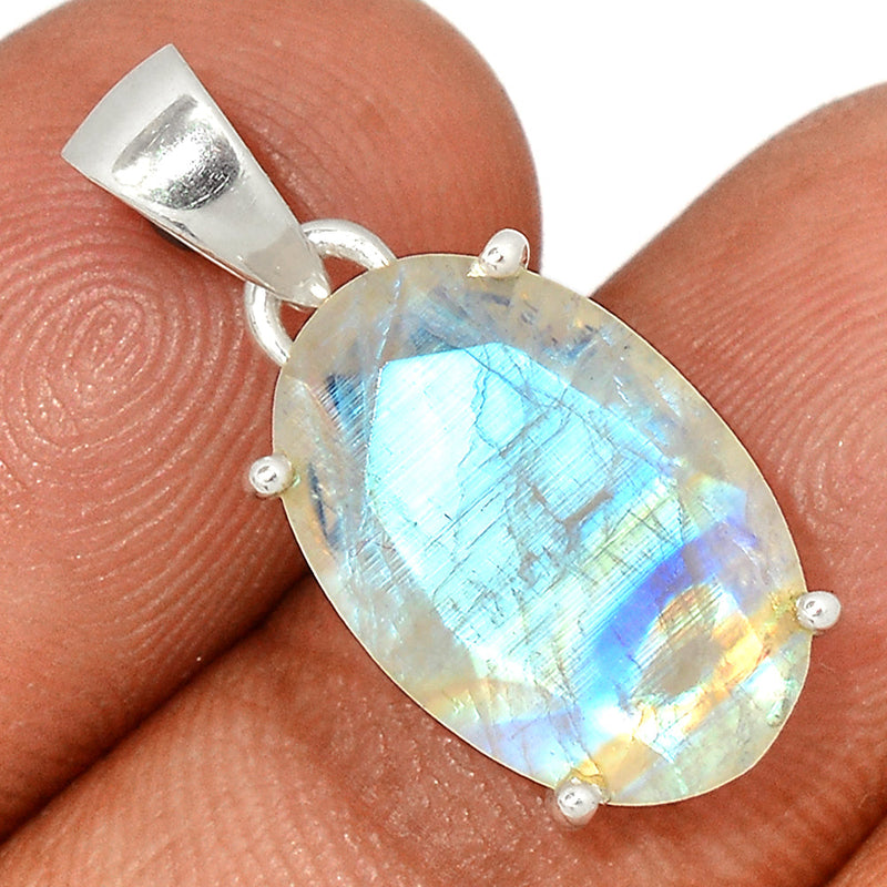 1" Claw - Moonstone Faceted Pendants - MNFP1685