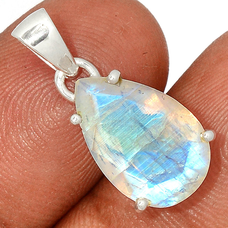 1" Claw - Moonstone Faceted Pendants - MNFP1688