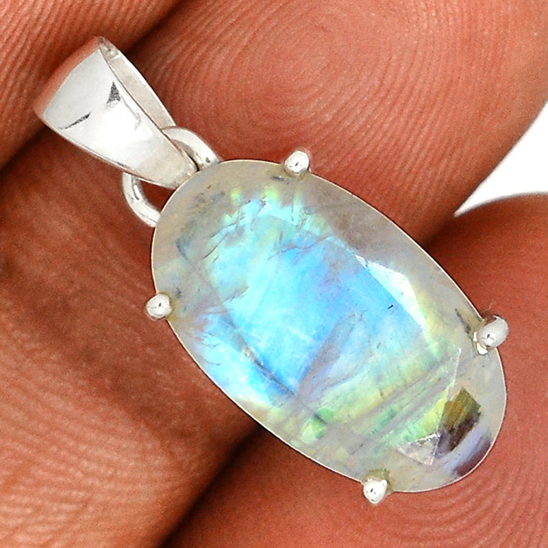 1" Claw - Moonstone Faceted Pendants - MNFP1689