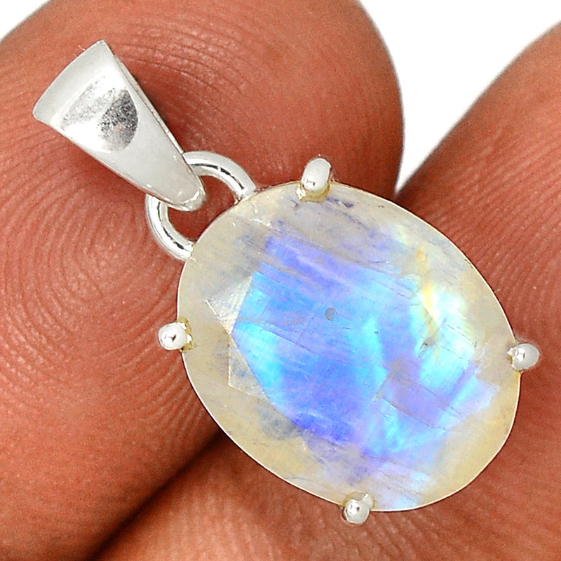 0.8" Claw - Moonstone Faceted Pendants - MNFP1695