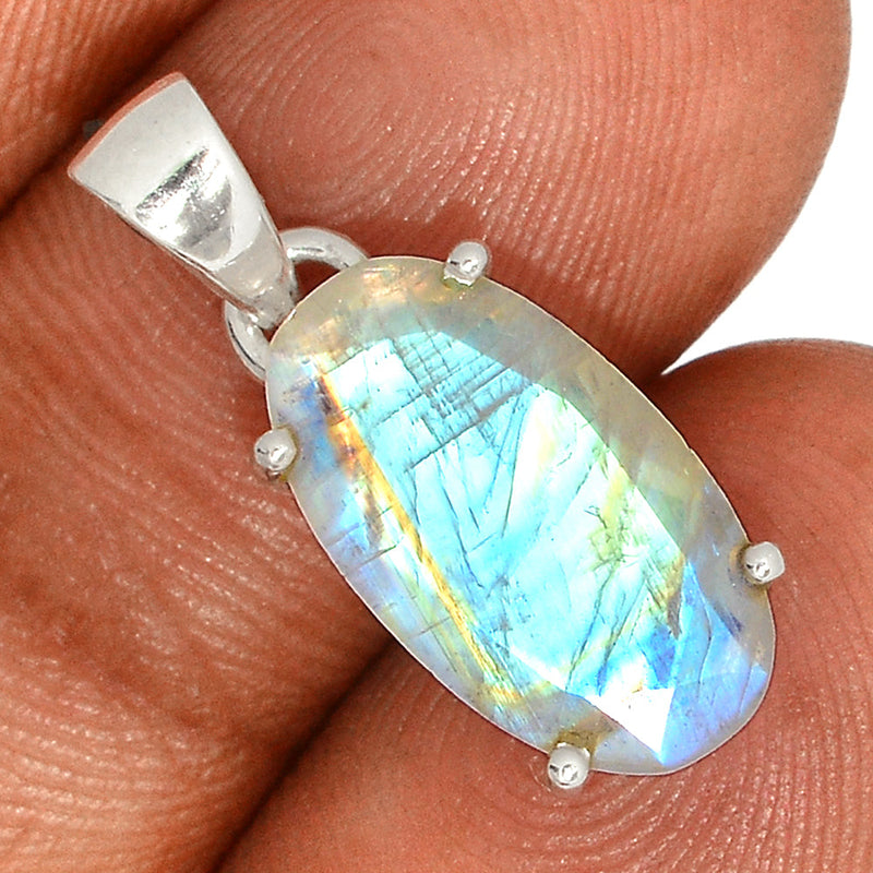 1" Claw - Moonstone Faceted Pendants - MNFP1718