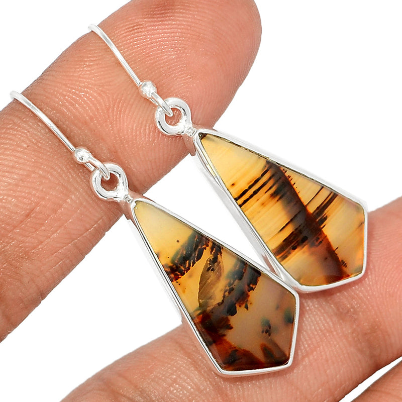 1.7" Montana Agate Earrings - MNTE355