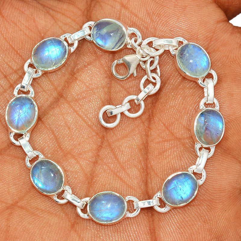 8.5" Rainbow Moonstone Bracelets - MONB675