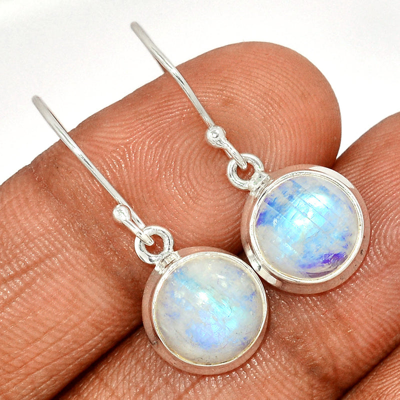 1.2" Rainbow Moonstone Earrings - MONE3113