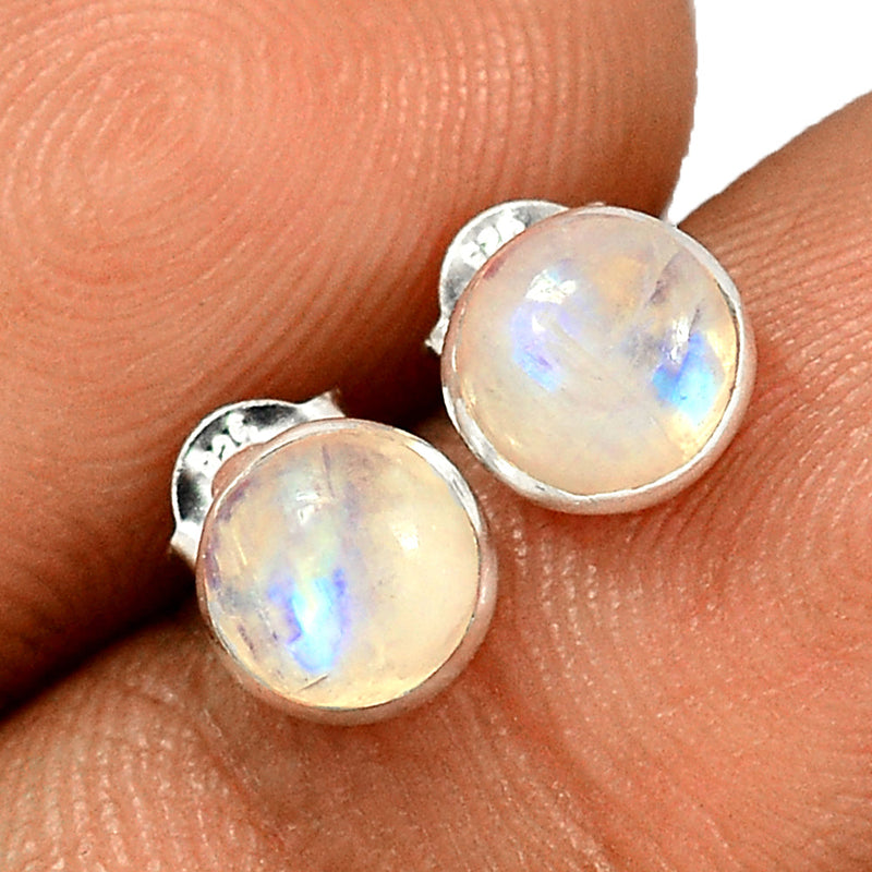 Rainbow Moonstone Studs - MONS1005