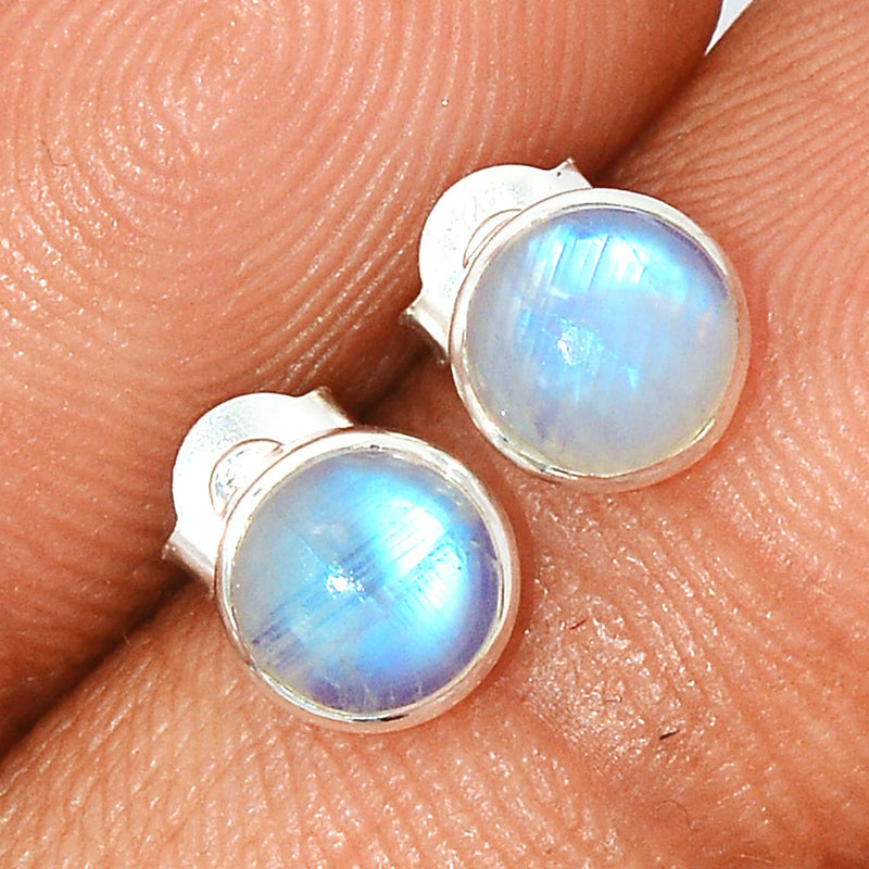 Rainbow Moonstone Studs - MONS1025