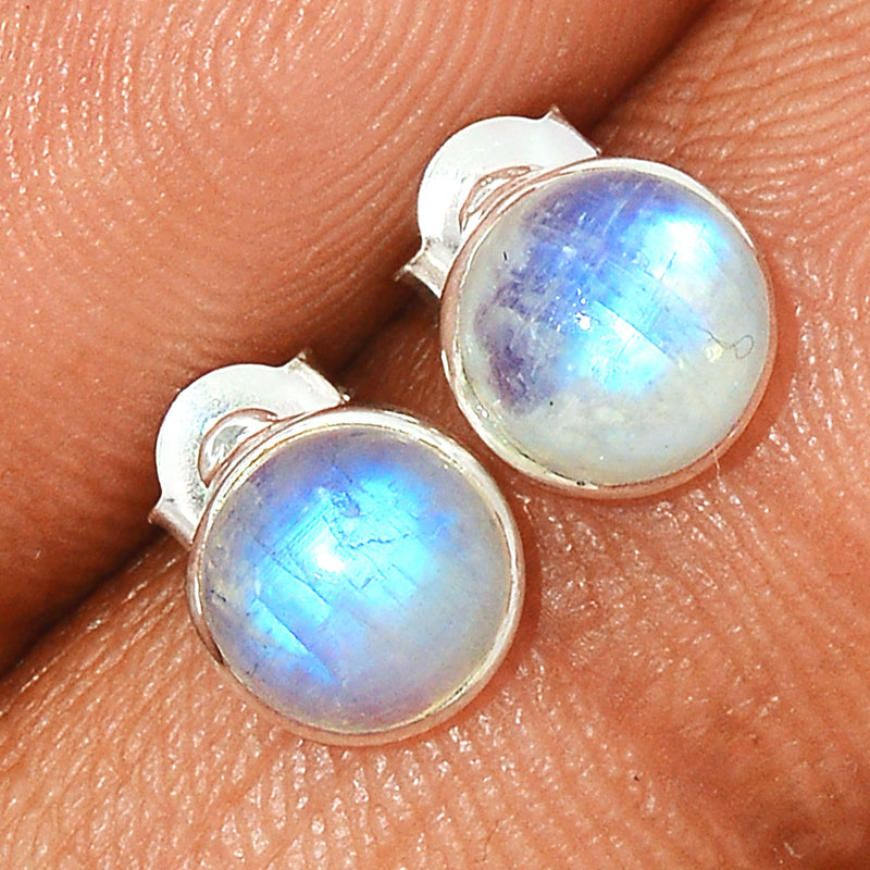 Rainbow Moonstone Studs - MONS1051