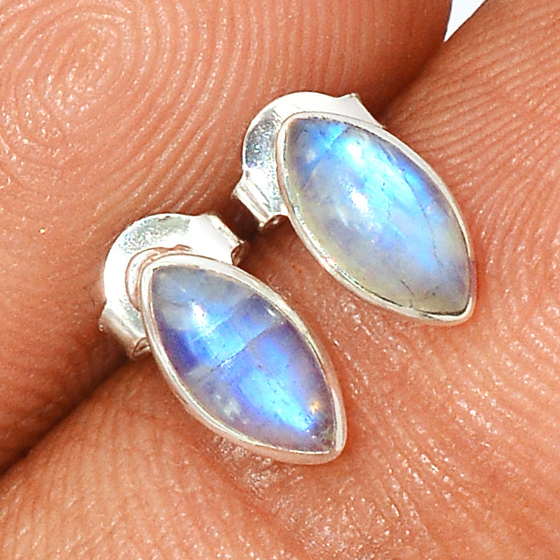 Rainbow Moonstone Studs - MONS1059