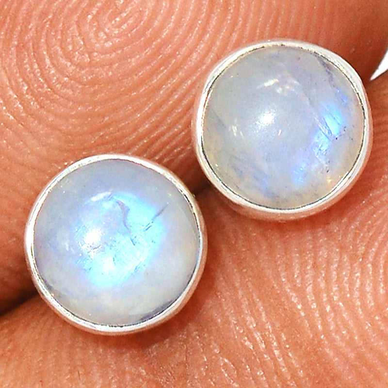 Rainbow Moonstone Studs - MONS1140