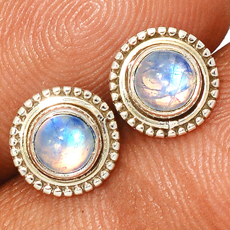 Rainbow Moonstone Studs - MONS1150