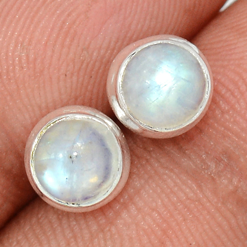 Rainbow Moonstone Studs - MONS1165