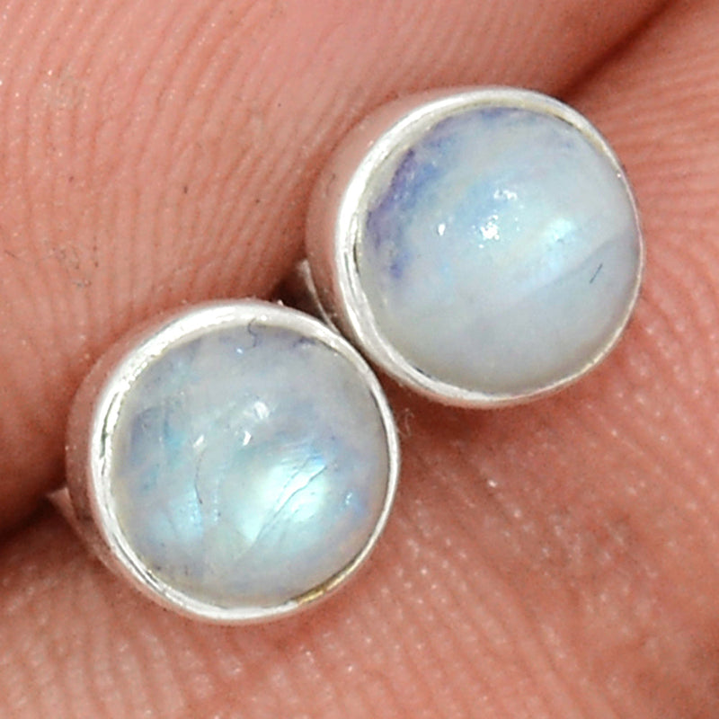 Rainbow Moonstone Studs - MONS1166