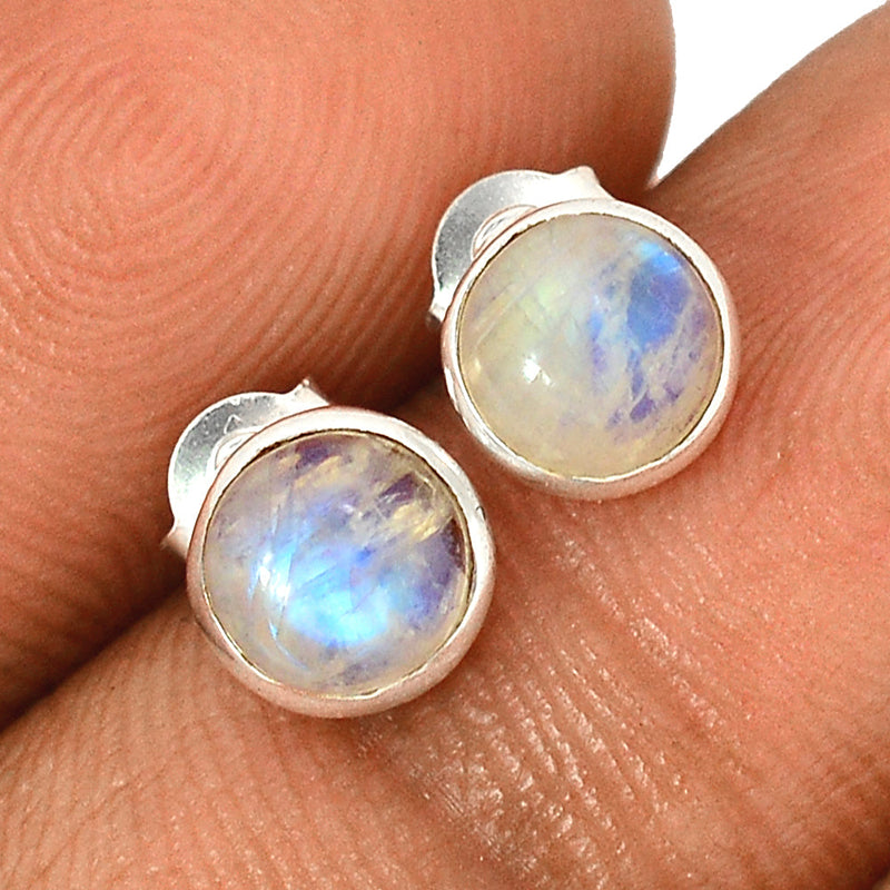 Rainbow Moonstone Studs - MONS953