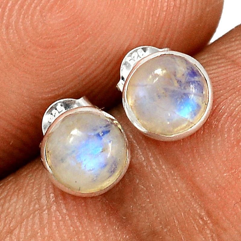 Rainbow Moonstone Studs - MONS988