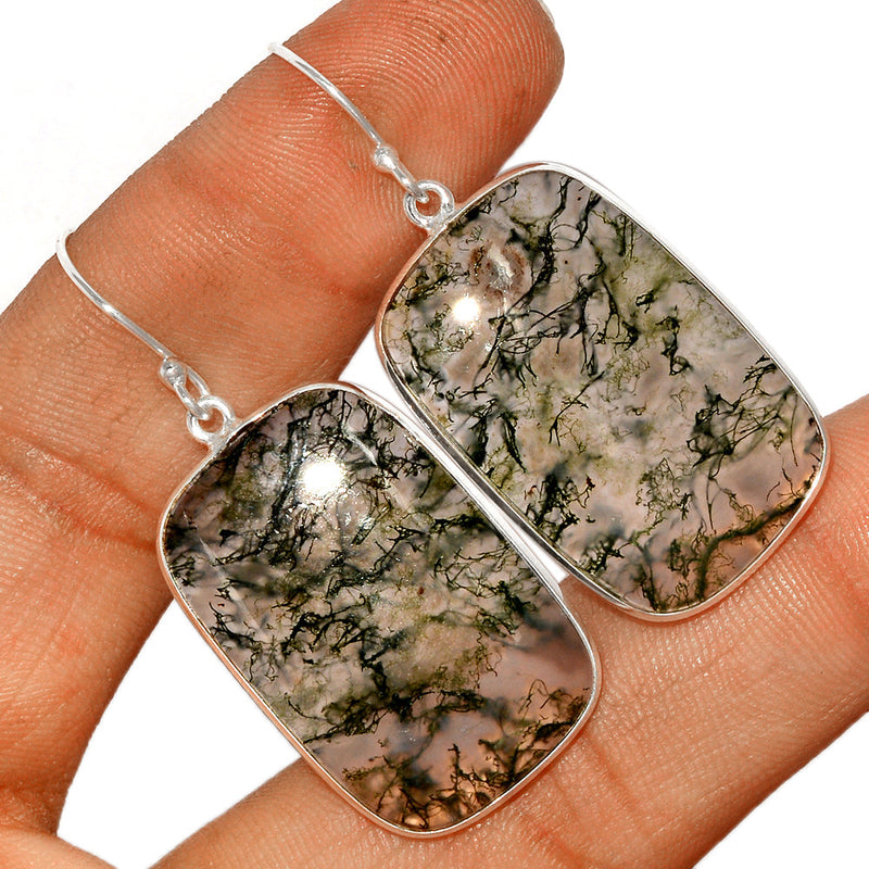 2" Moss Agate Earrings - MOSE1004