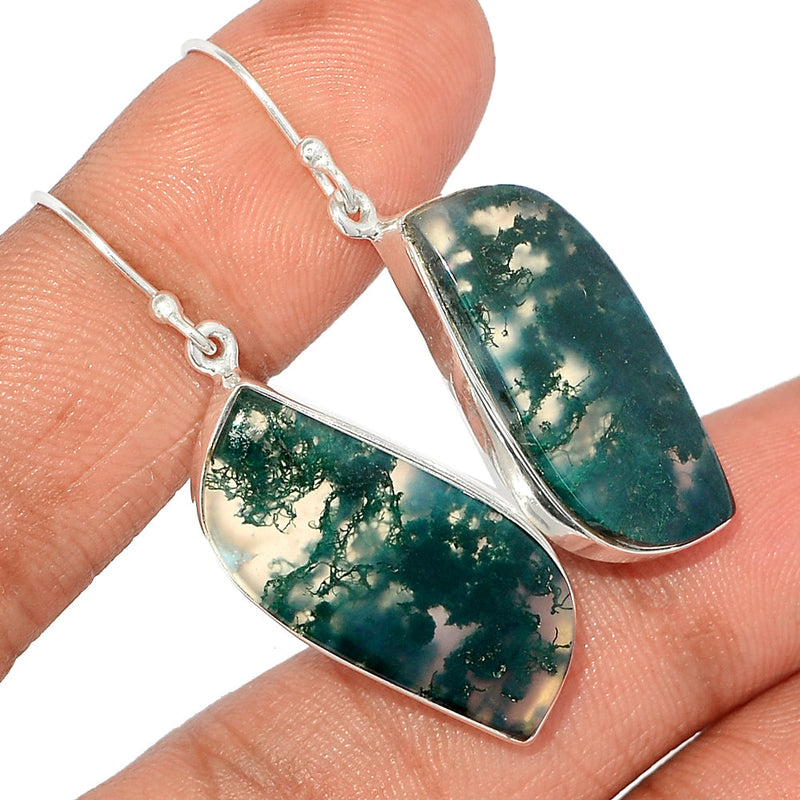 1.8" Moss Agate Earrings - MOSE1046