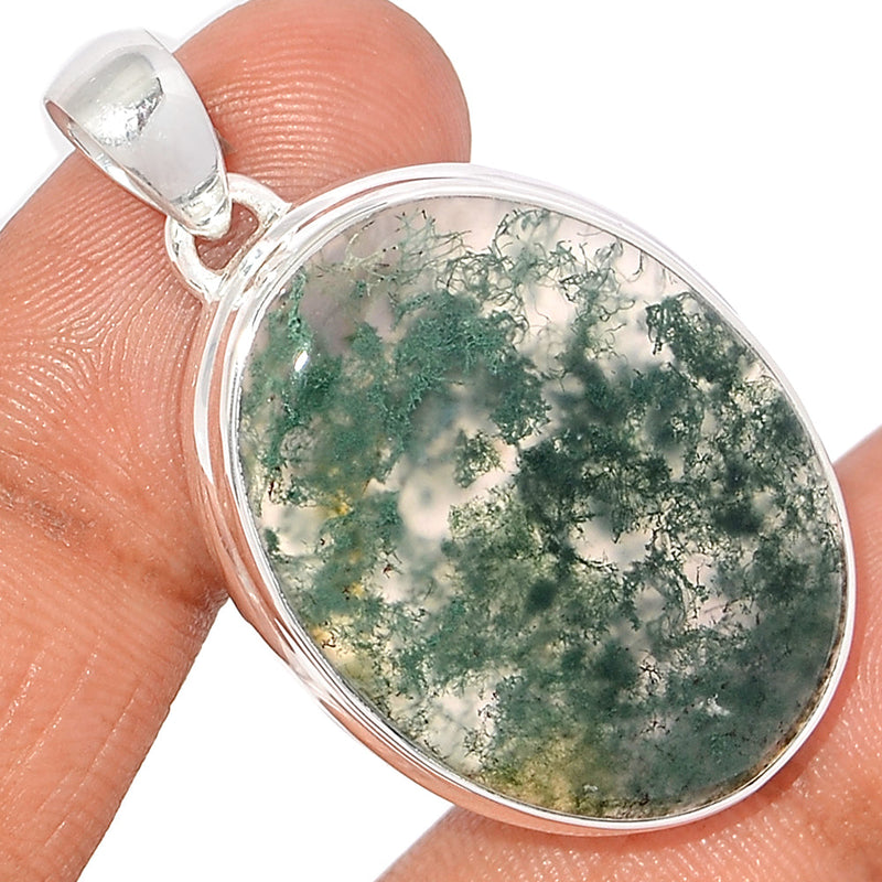 1.7" Moss Agate Pendants - MOSP1359