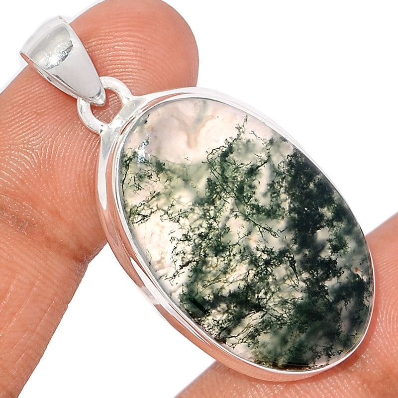 1.7" Moss Agate Pendants - MOSP1367