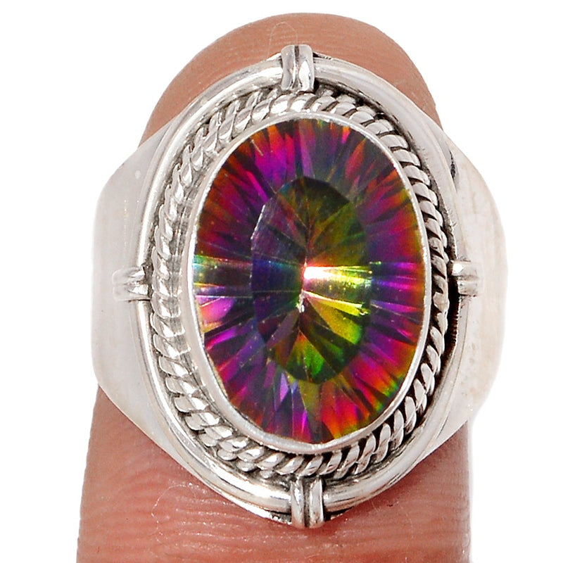 10*14 MM : Fine Filigree - Mystic Topaz Ring - MYSR819