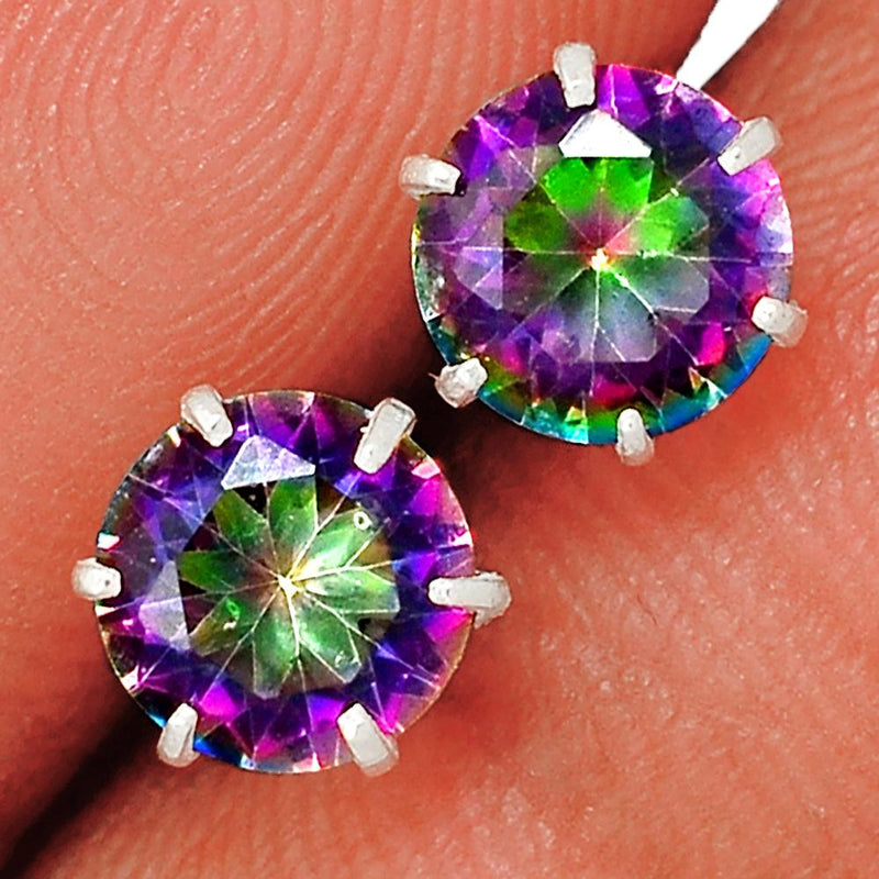 7*7MM : Claw - Mystic Topaz Studs - MYSS624