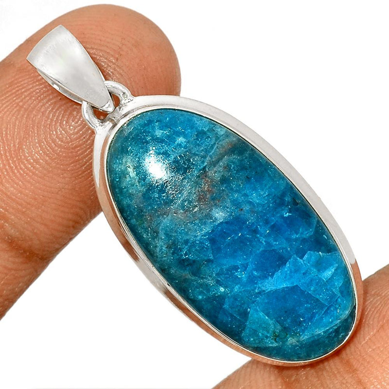 1.7" Neon Blue Apatite Cabochon Pendants - NACP426