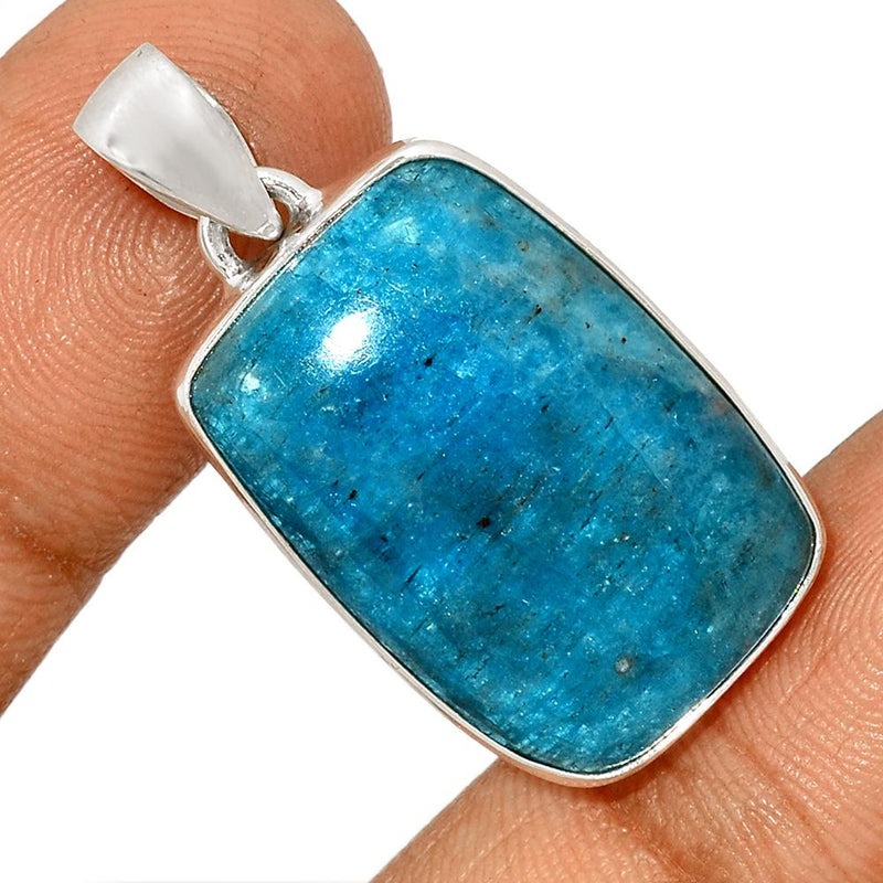 1.5" Neon Blue Apatite Cabochon Pendants - NACP428