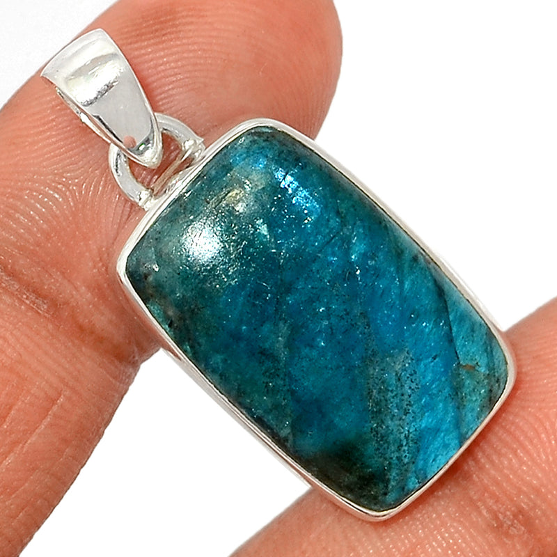 1.3" Neon Blue Apatite Cabochon Pendants - NACP445
