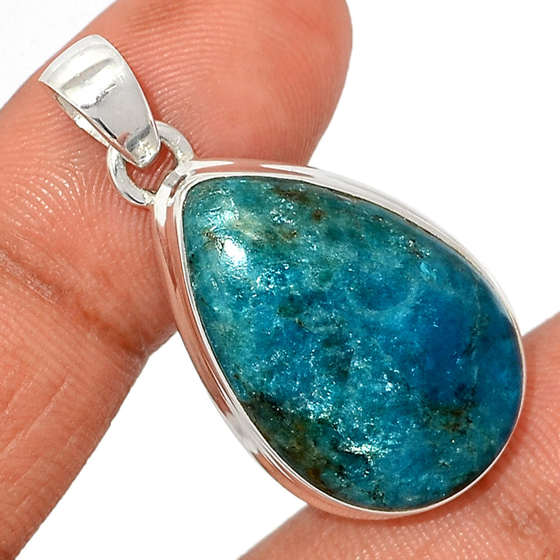 1.5" Neon Blue Apatite Cabochon Pendants - NACP450