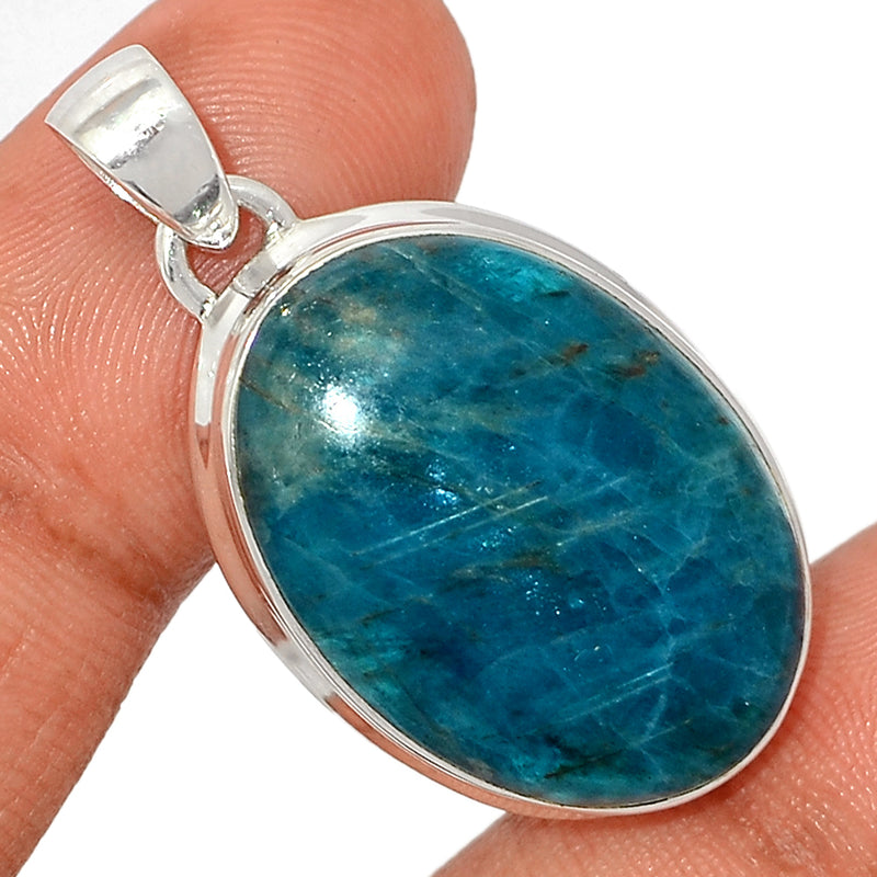 1.5" Neon Blue Apatite Cabochon Pendants - NACP453