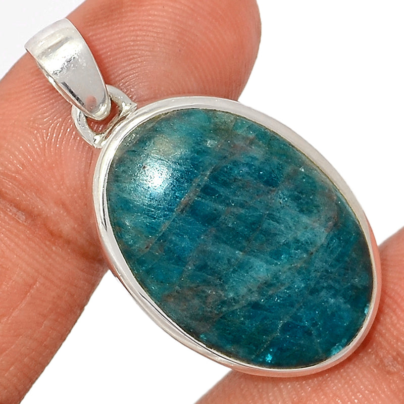 1.5" Neon Blue Apatite Cabochon Pendants - NACP455