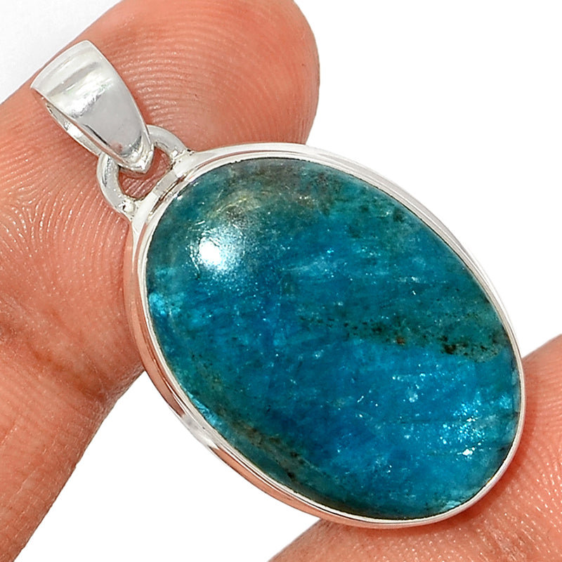 1.5" Neon Blue Apatite Cabochon Pendants - NACP459