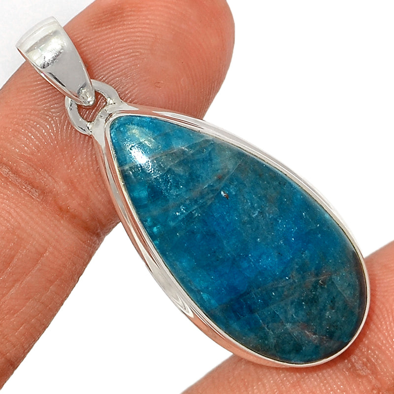 1.7" Neon Blue Apatite Cabochon Pendants - NACP461