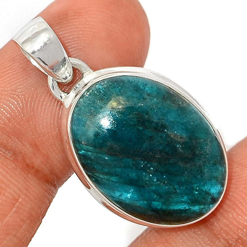 1.3" Neon Blue Apatite Cabochon Pendants - NACP472