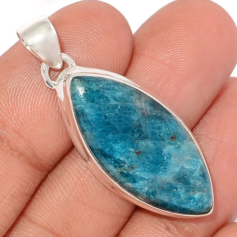 1.5" Neon Blue Apatite Cabochon Pendants - NACP487