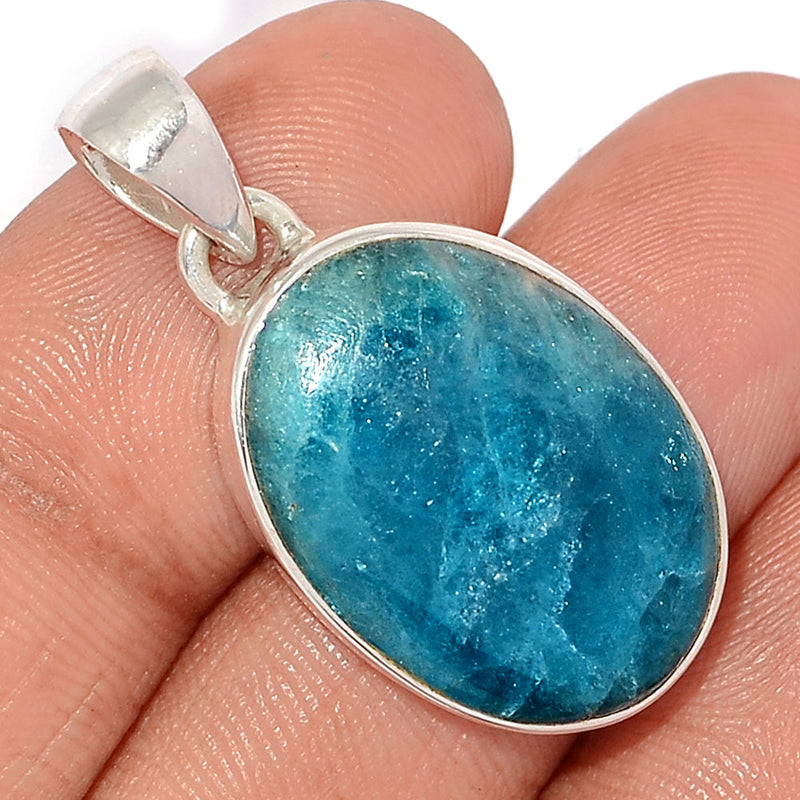 1.2" Neon Blue Apatite Cabochon Pendants - NACP489