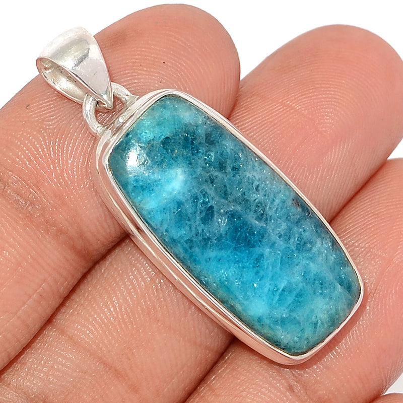 1.5" Neon Blue Apatite Cabochon Pendants - NACP492