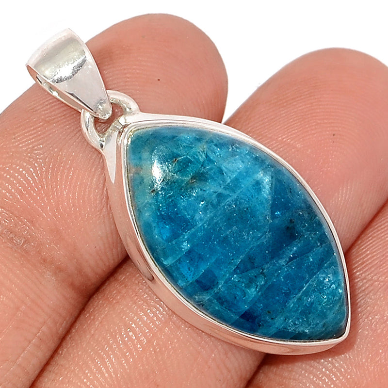 1.3" Neon Blue Apatite Cabochon Pendants - NACP502