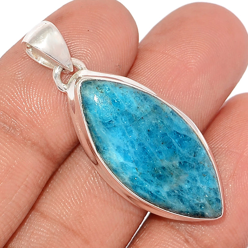 1.5" Neon Blue Apatite Cabochon Pendants - NACP507