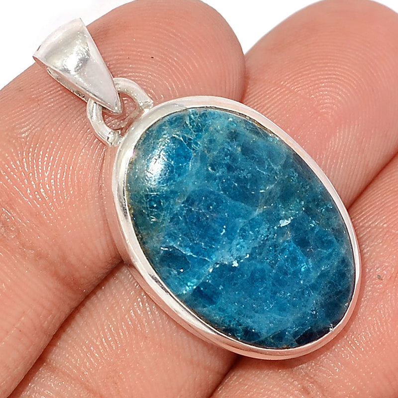 1.3" Neon Blue Apatite Cabochon Pendants - NACP511