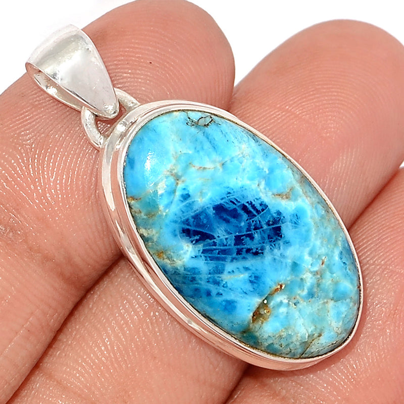 1.3" Neon Blue Apatite Cabochon Pendants - NACP513
