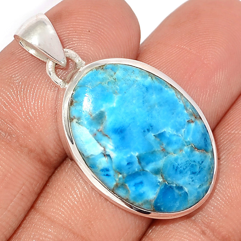 1.3" Neon Blue Apatite Cabochon Pendants - NACP516