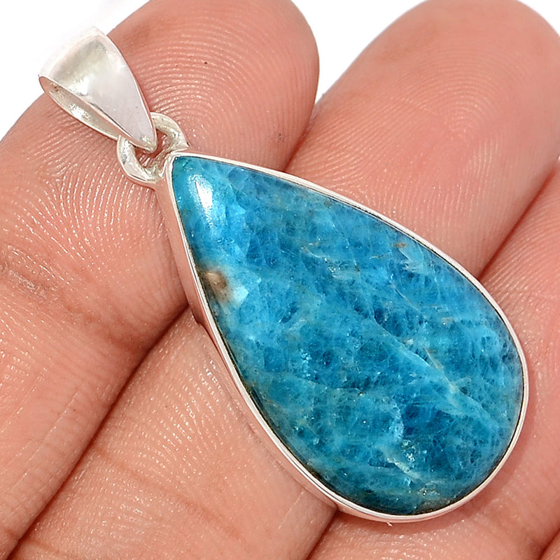 1.6" Neon Blue Apatite Cabochon Pendants - NACP518