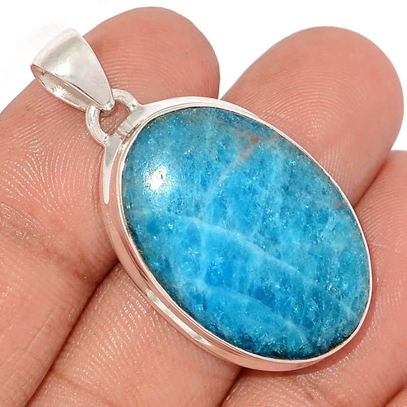 1.5" Neon Blue Apatite Cabochon Pendants - NACP525