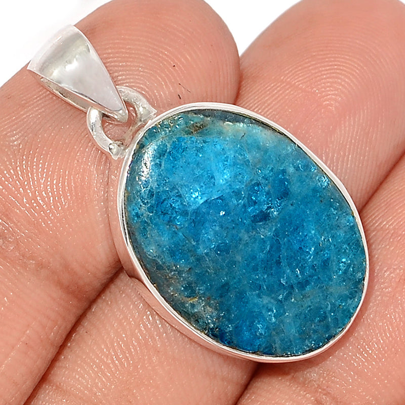 1.2" Neon Blue Apatite Cabochon Pendants - NACP529