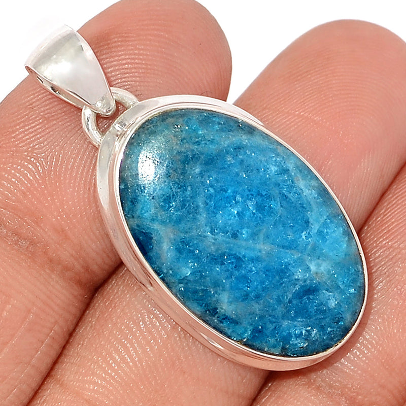 1.3" Neon Blue Apatite Cabochon Pendants - NACP532