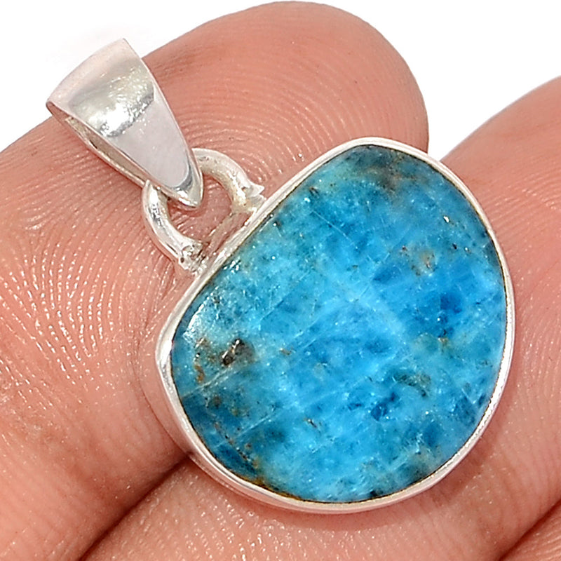 1" Neon Blue Apatite Cabochon Pendants - NACP538