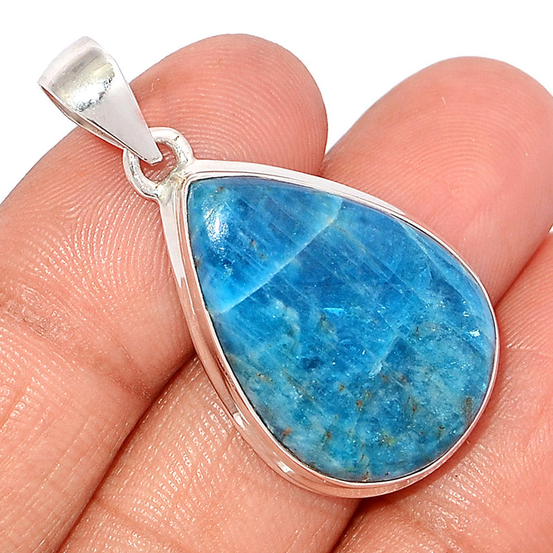 1.5" Neon Blue Apatite Cabochon Pendants - NACP570