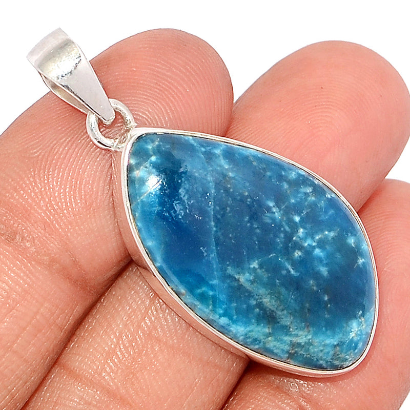 1.7" Neon Blue Apatite Cabochon Pendants - NACP575