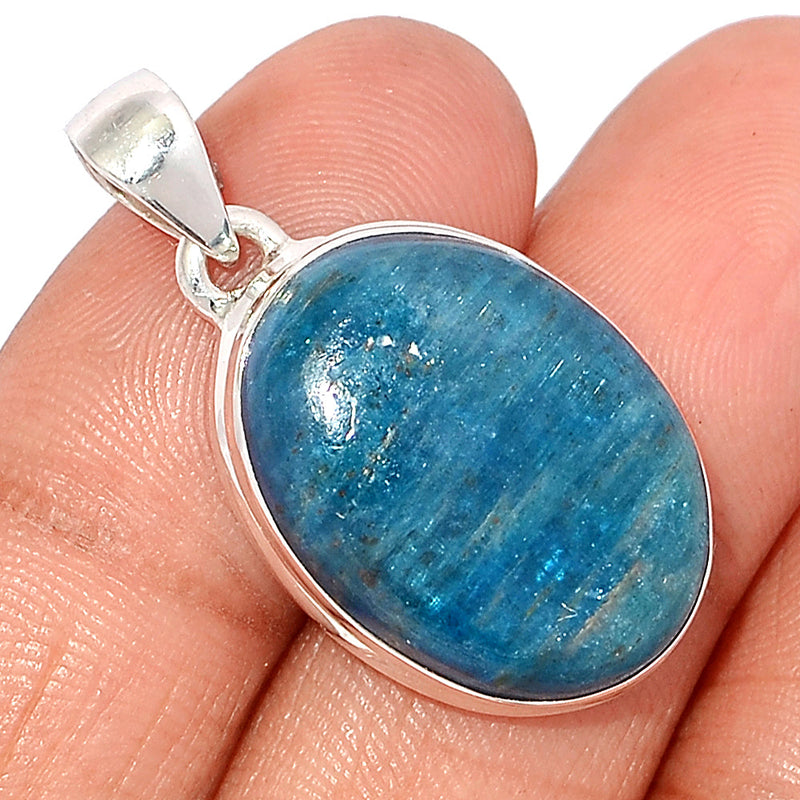 1.3" Neon Blue Apatite Cabochon Pendants - NACP579