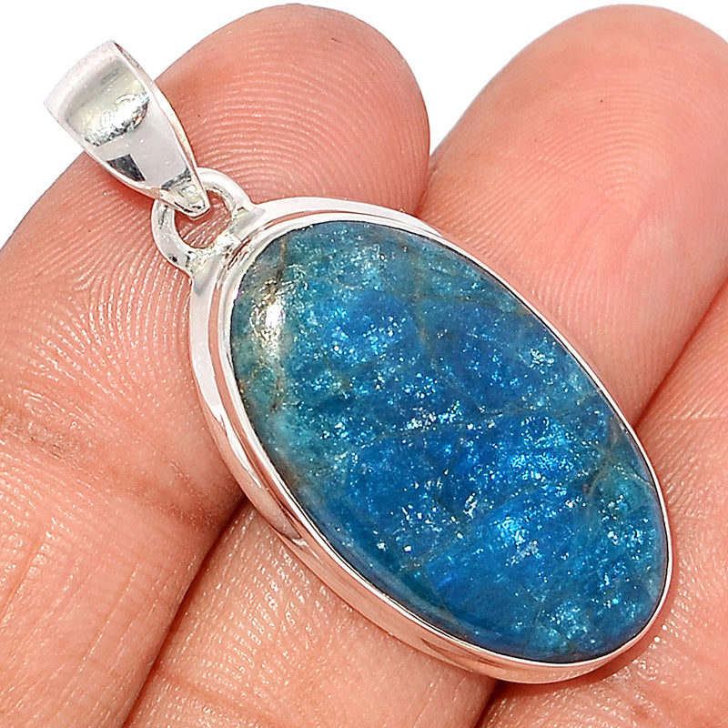 1.6" Neon Blue Apatite Cabochon Pendants - NACP589